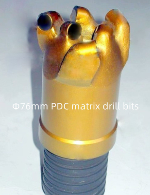 Diamètre du peu de perceuse du corps PDC de Matrix de Pourage de roche 76mm pour le charbonnage